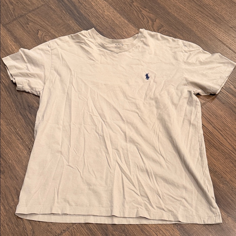 Polo by Ralph Lauren Men's Light Tan T-Shirt